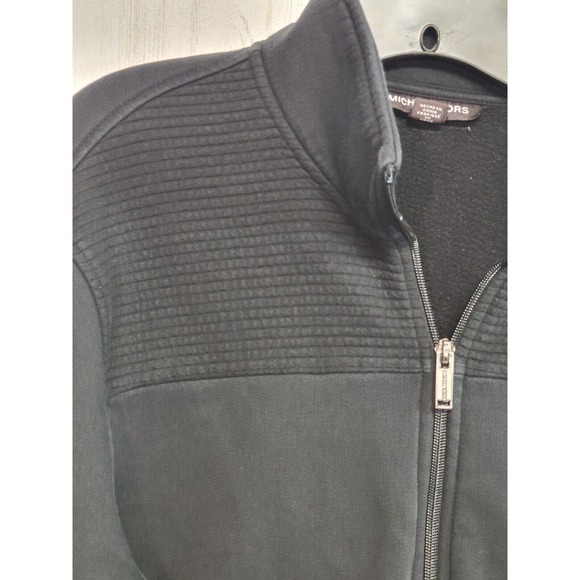Michael Kors Sweater Men Large Black Full Zip Casual Classic Normcore Dadcore - Picture 4 of 11
